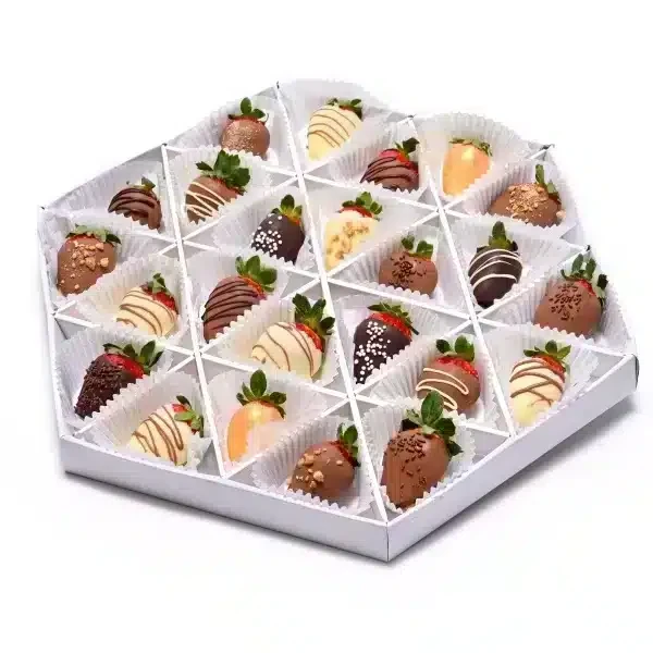 מגש תותים בשוקולד